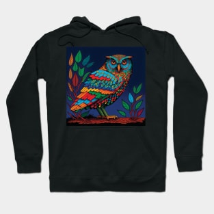 Colourful Mosaic Owl Hoodie